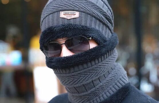 Unisex Winter Beanie Cap & Scarf Stretchy Warm Cap for Men and Women
