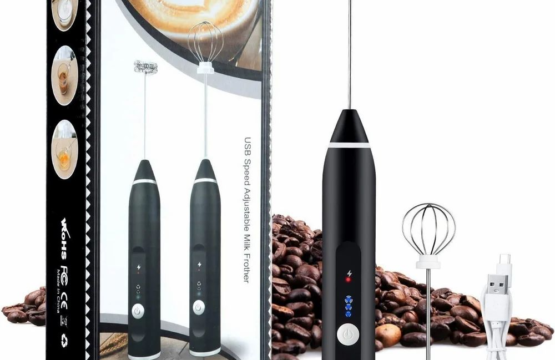 Premium Handheld Coffee Beater & Milk Frother Rechargeable, Portable, Stainless Steel Whisk