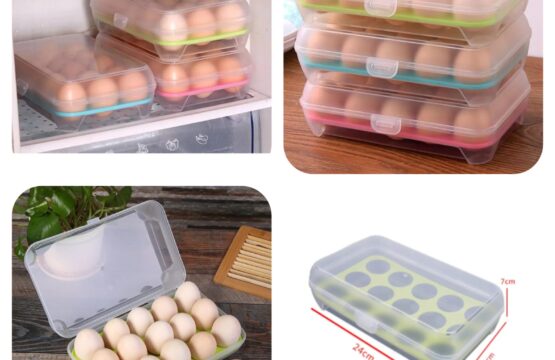 15 Grid Egg Storage Box Plastic Egg Organizer for Kitchen and Travel - Image 2
