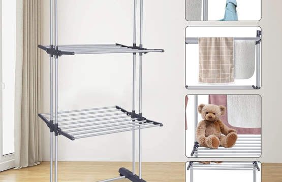 3 Tier Clothes Rack Stainless Steel - Image 3
