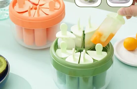 Silicone 7pcs Ice Cream Mould with Bowl (Mix/Random colour)