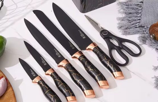 Premium Quality Knife Set With Stand Marbel Coting - Image 4