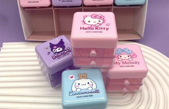 Hello Kitty Cartoon Printing Double-Layer Storage Box