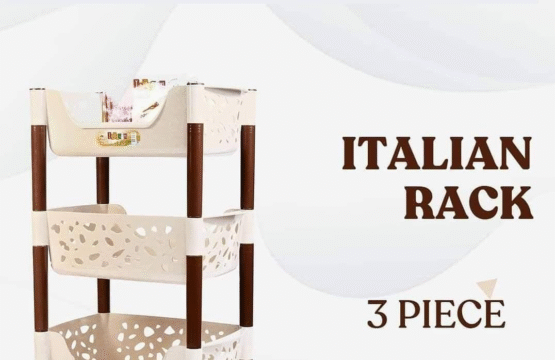 3-Tier Kitchen Storage Rack - Portable, Easy-Install, High-Quality Plastic, 360? Rotatable Wheels, Space-Saving Organizer for Kitchen and Home
