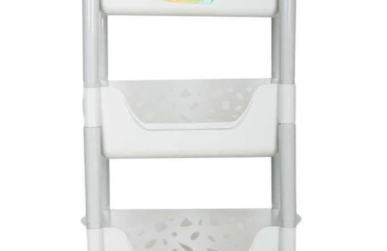 3-Tier Kitchen Storage Rack - Portable, Easy-Install, High-Quality Plastic, 360? Rotatable Wheels, Space-Saving Organizer for Kitchen and Home - Image 2