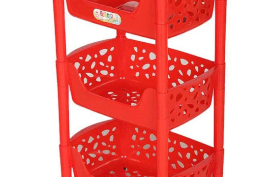 3-Tier Kitchen Storage Rack - Portable, Easy-Install, High-Quality Plastic, 360? Rotatable Wheels, Space-Saving Organizer for Kitchen and Home - Image 5
