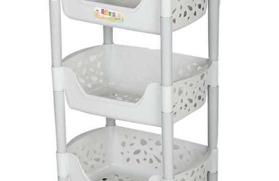 3-Tier Kitchen Storage Rack - Portable, Easy-Install, High-Quality Plastic, 360? Rotatable Wheels, Space-Saving Organizer for Kitchen and Home - Image 6