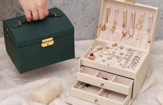 3-Piece PU Leather Jewelry Box Set with Key Lock - Image 6