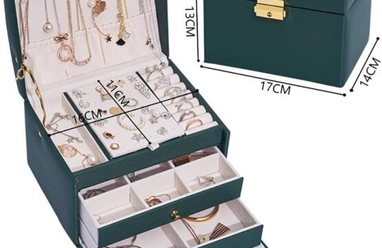 3-Piece PU Leather Jewelry Box Set with Key Lock - Image 7