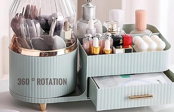 Rotating Brush with Cosmetic Organizer (Box Packing) Random Colours - Image 3