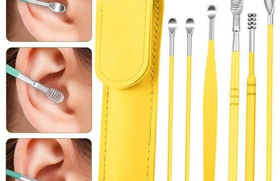 6PCS Ear Cleaner Set ? Ear Wax Removal Tool Kit with Earpick Sticks & Curettes