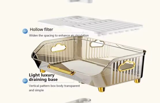 Acrylic Kitchen Dish Draining Storage Rack - Image 9