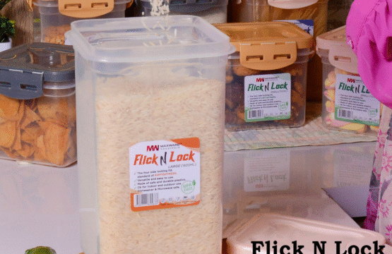 Flick N Lock Airtight Storage Jars Set – 750ml, 1200ml & 1800ml Secure Kitchen Containers - Image 3
