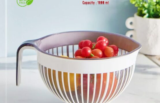 Multi-Purpose Mixing Bowl with Lid – Non-Slip 1800ml Food-Safe Plastic Bowl - Image 3