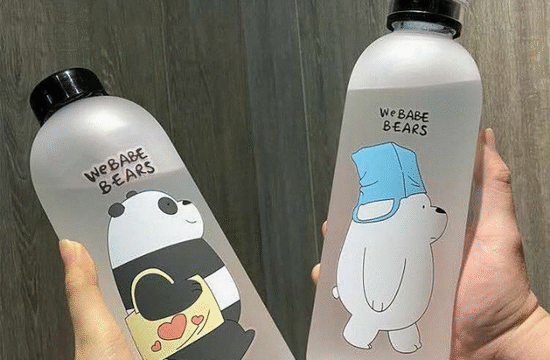 1000ml Panda Cartoon Water Bottle