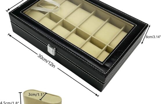 12 Slots Watch Jewelry Display Case