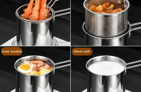 304 Stainless Steel Oil Fryer with Filter Screen - Image 3