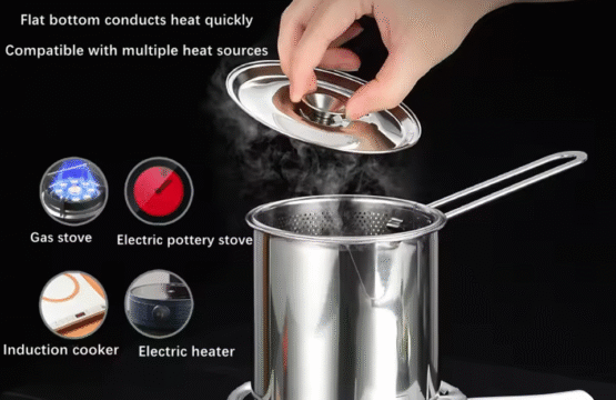 304 Stainless Steel Oil Fryer with Filter Screen - Image 5