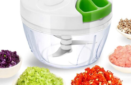 Manual Kitchen Food Processor 900ml Pull Cord Chopper with Stainless Steel Blades