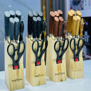 8pcs Stainless Steel Knives Set with Wooden Stand