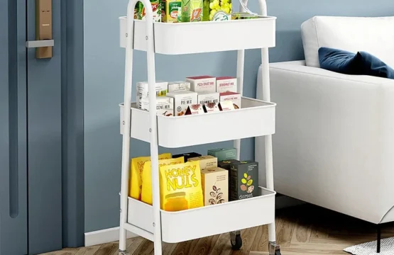 A Shaped Metal Utility Trolley – Sleek, Durable & Mobile Storage Solution