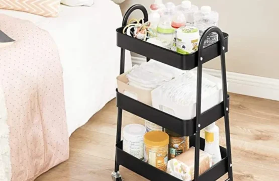 A Shaped Metal Utility Trolley – Sleek, Durable & Mobile Storage Solution