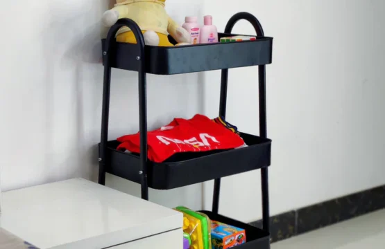 A Shaped Metal Utility Trolley – Sleek, Durable & Mobile Storage Solution