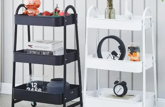A Shaped Metal Utility Trolley – Sleek, Durable & Mobile Storage Solution