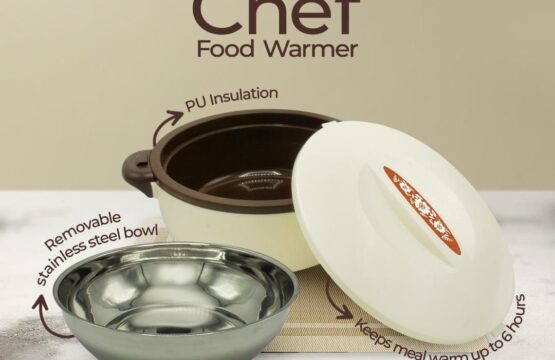 Chef Food Warmer 4000ml Stainless Steel Liner Keeps Roti and Snacks Hot