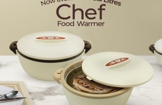Chef Food Warmer 4000ml Stainless Steel Liner Keeps Roti and Snacks Hot - Image 2