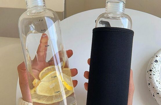 500ml Clear Water Bottle with Time Marker