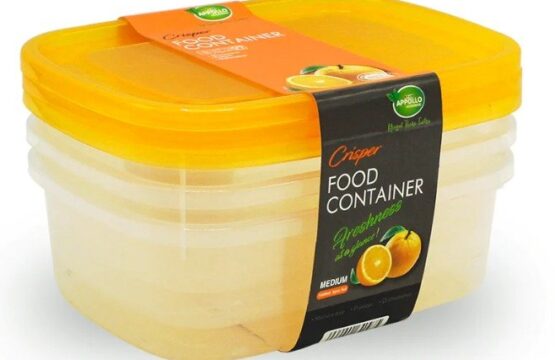 Set of 3 Crisper Food Containers Food Storage Boxes Made from Food Grade Material with Multiple Size Options - Image 7