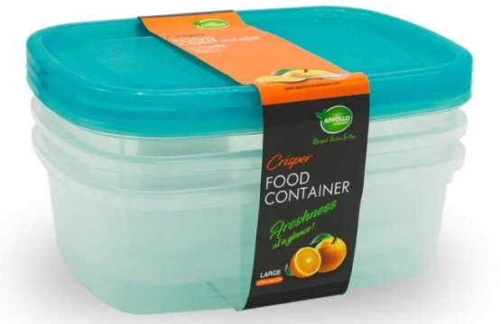 Set of 3 Crisper Food Containers Food Storage Boxes Made from Food Grade Material with Multiple Size Options - Image 8