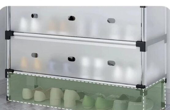 Dustproof And Waterproof Stainless Steel Shoes And Multipurpose Rack(With Colour Box Packing) - Image 2
