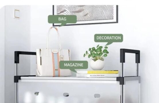 Dustproof And Waterproof Stainless Steel Shoes And Multipurpose Rack(With Colour Box Packing) - Image 4