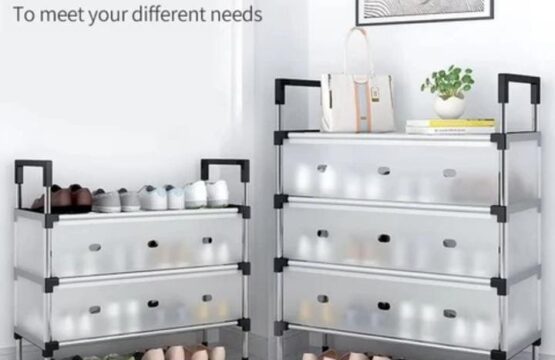 Dustproof And Waterproof Stainless Steel Shoes And Multipurpose Rack(With Colour Box Packing)