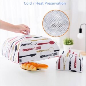 2-Piece Folding Food Cover Set – Thermal Insulated Aluminum Foil Dome for Outdoor & Indoor Food Protection