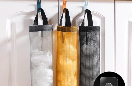 Grocery Storage Bag Dispenser Hanging Polyester Bag Organizer for Plastic Bags - Image 11