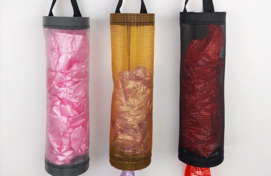 Grocery Storage Bag Dispenser Hanging Polyester Bag Organizer for Plastic Bags - Image 12