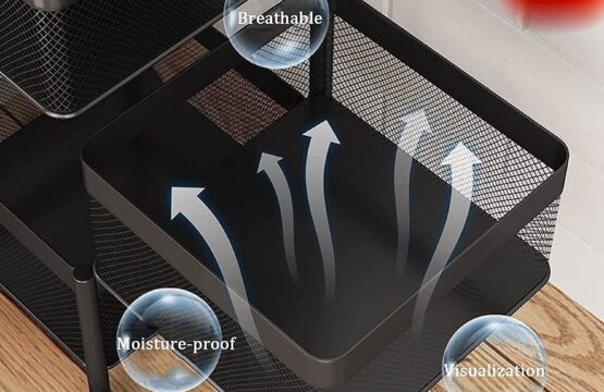 Rotating Square Kitchen Storage Trolly - Image 4