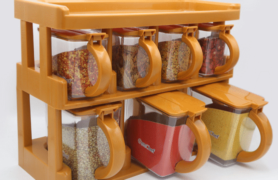 Master Chef Spice Rack 7 Jars Set