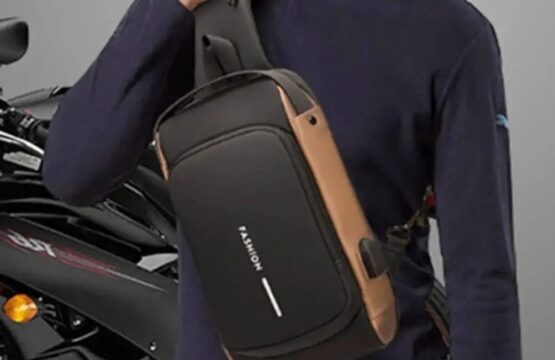 Mens Anti-Theft Sling Bag with USB Port - Image 3