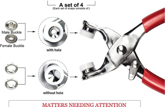 Metal Snap Button Plier with 50 Buttons - Image 9