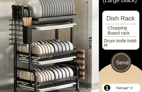 Multi Tiered Dish Rack Organizer – Stainless Steel Rack for Kitchen Storage - Image 17
