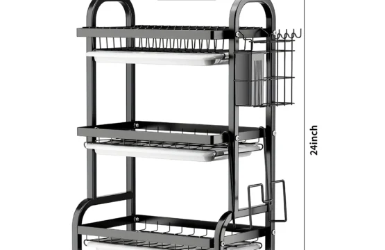 Multi Tiered Dish Rack Organizer – Stainless Steel Rack for Kitchen Storage - Image 9