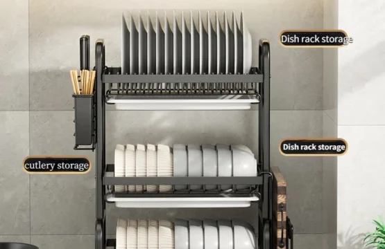 Multi Tiered Dish Rack Organizer – Stainless Steel Rack for Kitchen Storage - Image 16
