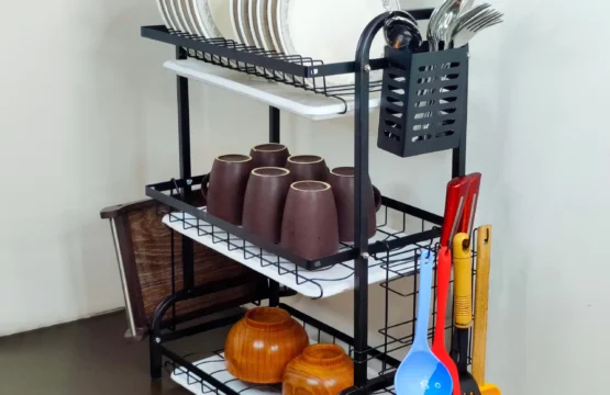 Multi Tiered Dish Rack Organizer – Stainless Steel Rack for Kitchen Storage - Image 6