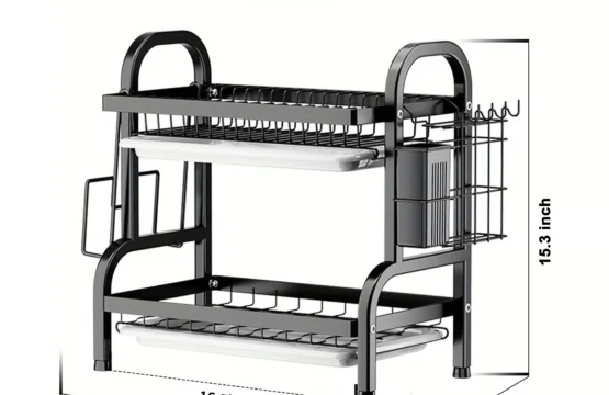 Multi Tiered Dish Rack Organizer – Stainless Steel Rack for Kitchen Storage - Image 10