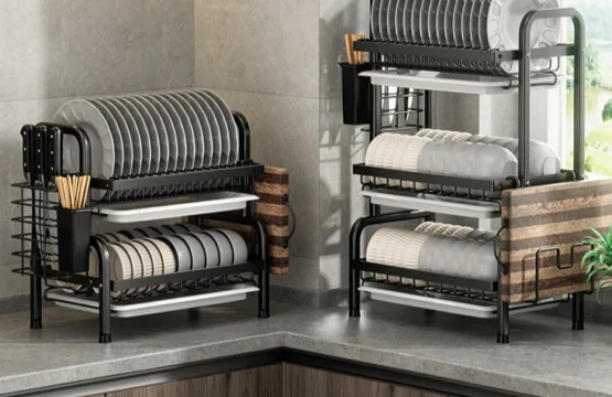 Multi Tiered Dish Rack Organizer – Stainless Steel Rack for Kitchen Storage - Image 18