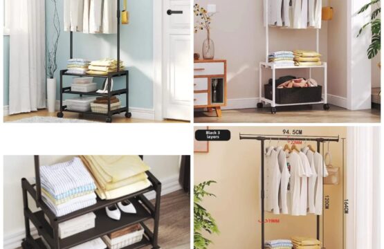 Multifunctional Cloth Rack With Wheels - Image 6